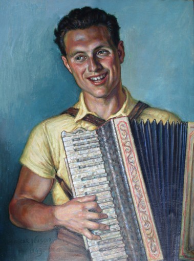 Oscar Nussio, (18) 02.1960, Öl auf Leinwand (2) 0x60