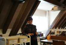 Saveria Masa all'Archivio cantonale a Coira