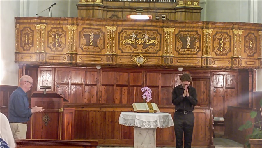 Organo Serassi di Brusio sotto le mani di Vincent Thévenaz (5)